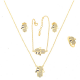 KOMPLET BIŻUTERII POZŁACANEJ RĘKA FATIMY XUPING 39782