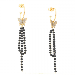 KOLCZYKI POZŁACANE 89/13 MM 2 W 1 XUPING 39934