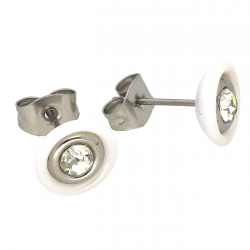 KOLCZYKI 9 MM CERAMIC S. STEEL TTM XUPING 40252
