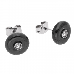 KOLCZYKI 10 MM BLACK CERAMIC S. STEEL TTM XUPING 40267