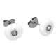 KOLCZYKI 10 MM WHITE CERAMIC S. STEEL TTM XUPING 40268