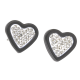 KOLCZYKI 11/12 MM BLACK CERAMIC S. STEEL TTM XUPING 40280