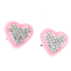 KOLCZYKI 11/12 MM PINK CERAMIC S. STEEL TTM XUPING 40282