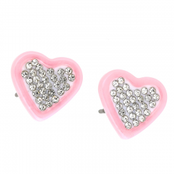 KOLCZYKI 11/12 MM PINK CERAMIC S. STEEL TTM XUPING 40282