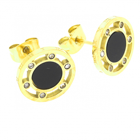 KOLCZYKI POZŁACANE 12 MM S. STEEL TTM XUPING 40841