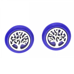 KOLCZYKI 12 MM BLUE CERAMIC S. STEEL TTM XUPING 40965