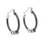 KOLCZYKI 28/5 MM BLACK CERAMIC S. STEEL TTM XUPING 40967