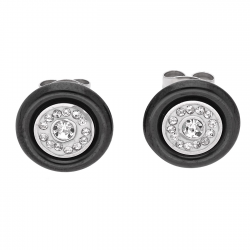 KOLCZYKI 12 MM BLACK CERAMIC S. STEEL TTM XUPING 40970