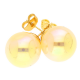 KOLCZYKI POZŁACANE 16 MM GOLD HOLOGRAM BALL XUPING 41039