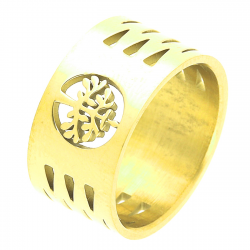 PIERŚCIONEK POZŁACANY 10 MM S.STEEL TTM XUPING 41253