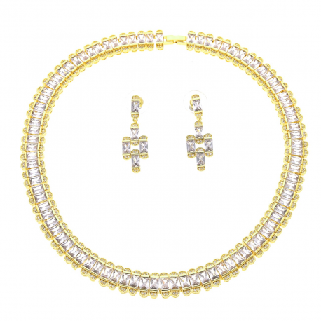 KOMPLET BIŻUTERII POZŁACANY LUXURY XUPING 41908