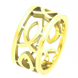 PIERŚCINEK POZŁACANY 10 MM S. STEEL TTM XUPING 41994