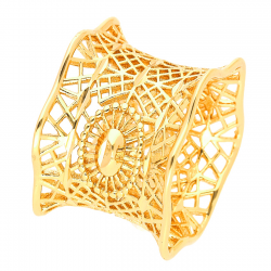 PIERŚCIONEK POZŁACANY 18 MM AŻUROWY XUPING 42205