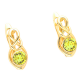 KOLCZYKI POZŁACANE 14/7 MM GOLDEN SHADOW CRYSTAL XUPING 42291