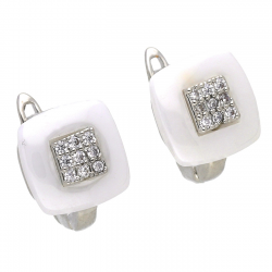 KOLCZYKI RODOWANE 12/10 MM CERAMIC SERIES XUPING 42514