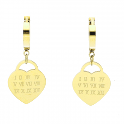 KOLCZYKI POZŁACANE 34/15 MM S. STEEL TTM XUPING 42789