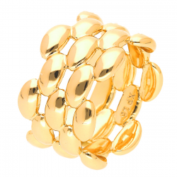 PIERŚCIONEK POZŁACANY 12 MM CZYSTE ZŁOTO XUPING 42973