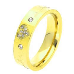 PIERŚCIONEK POZŁACANY 5 MM S. STEEL TTM XUPING 42986