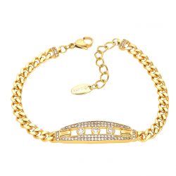 BRANSOLETKA POZŁACANA 18+3 CM 11 MM ELEGANCE XUPING 43083