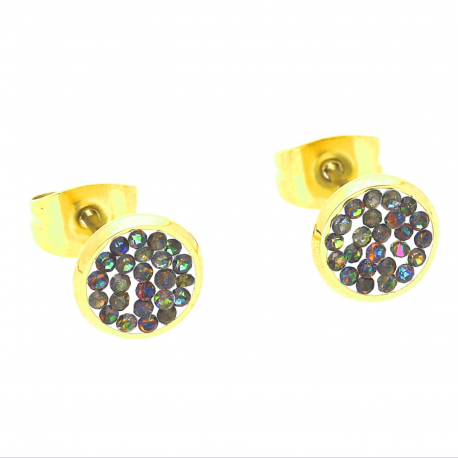 KOLCZYKI POZŁACANE 8 MM S. STEEL TTM XUPING 43269