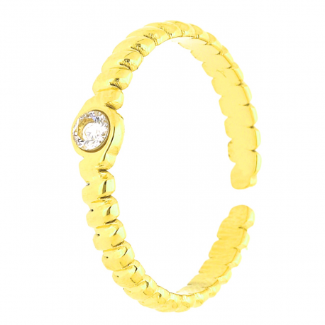 PIERŚCIONEK POZŁACANY 4 MM S.STEEL TTM XUPING 43345