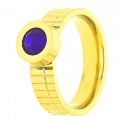PIERŚCIONEK POZŁACANY 8 MM S.STEEL TTM XUPING 43350