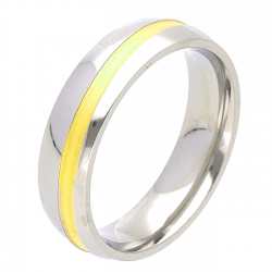 PIERŚCIONEK POZŁACANY 5 MM S.STEEL TTM XUPING 43352