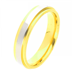 PIERŚCIONEK POZŁACANY 4 MM S.STEEL TTM XUPING 43602