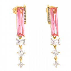 KOLCZYKI POZŁACANE 45/7 MM LUXURY XUPING 43863