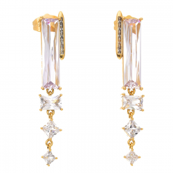 KOLCZYKI POZŁACANE 45/7 MM LUXURY XUPING 43864