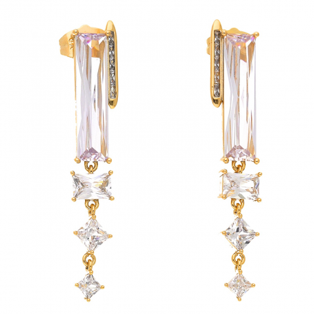 KOLCZYKI POZŁACANE 45/7 MM LUXURY XUPING 43864