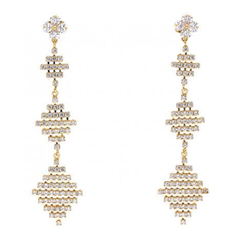 KOLCZYKI POZŁACANE 82/20 MM LUXURY XUPING 43872