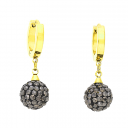 KOLCZYKI POZŁACANE 30/10 MM S. STEEL TTM XUPING 43929