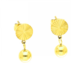 KOLCZYKI POZŁACANE 18/8 MM S. STEEL TTM XUPING 44395