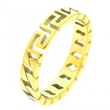 PIERŚCIONEK POZŁACANY 4 MM S.STEEL TTM XUPING 44404