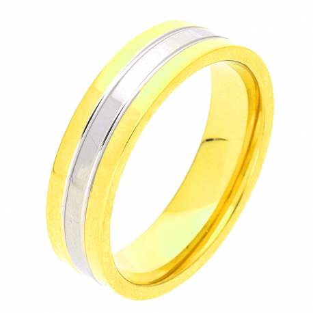 PIERŚCIONEK POZŁACANY 5 MM S.STEEL TTM XUPING 44414
