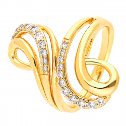 PIERŚCIONEK POZŁACANY 723 MM ELEGANCE XUPING 44432