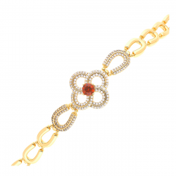 BRANSOLETKA POZŁACANA 19-17 CM 18 MM LILIA GRANAT XUPING 44571