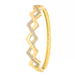 BRANSOLETKA POZŁACANA 58/11 MM BANGLE ROMBY XUPING 44583