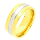 PIERŚCIONEK POZŁACANY 7 MM S.STEEL TTM XUPING 44632