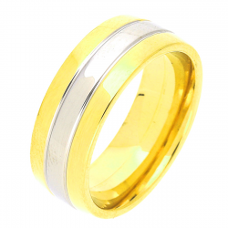 PIERŚCIONEK POZŁACANY 7 MM S.STEEL TTM XUPING 44632