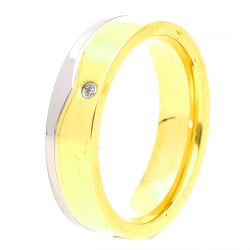 PIERŚCIONEK POZŁACANY 5 MM S.STEEL TTM XUPING 44638