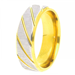 PIERŚCIONEK POZŁACANY 6 MM S.STEEL TTM XUPING 44641