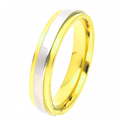 PIERŚCIONEK POZŁACANY 4 MM S.STEEL TTM XUPING 44647