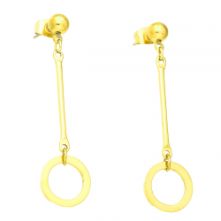 KOLCZYKI POZŁACANE 46/12 MM S. STEEL TTM XUPING 44897