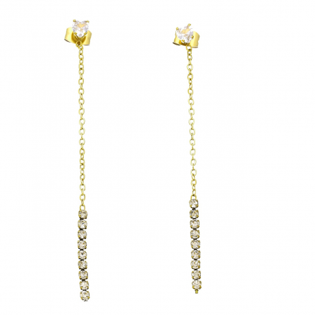 KOLCZYKI POZŁACANE 68/4 MM S. STEEL TTM XUPING 44907