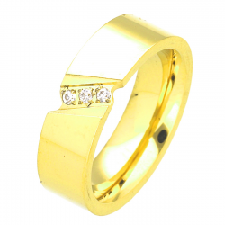 PIERŚCIONEK POZŁACANY 6 MM S.STEEL TTM XUPING 44998
