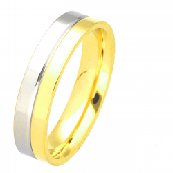 PIERŚCIONEK POZŁACANY 4,5 MM S.STEEL TTM XUPING 45030