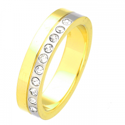 PIERŚCIONEK POZŁACANY 4,5 MM S.STEEL TTM XUPING 45032