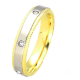 PIERŚCIONEK POZŁACANY 4 MM S.STEEL TTM XUPING 45033